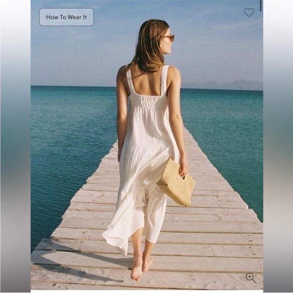 J. Crew Airy Gauze Tiered Maxi Dress- Ivory, Size XS - Picture 2 of 6